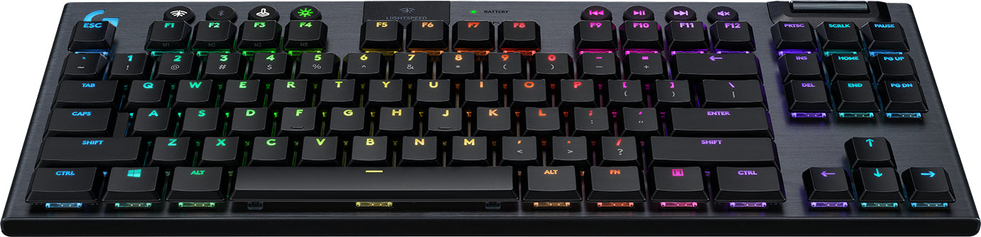 Teclado Logitech G915 TKL Mecánico RGB Inalámbrica Lightspeed Gaming sin Teclado Numérico Color Negro