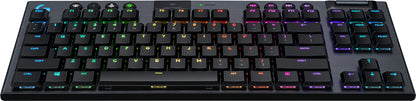 Teclado Logitech G915 TKL Mecánico RGB Inalámbrica Lightspeed Gaming sin Teclado Numérico Color Negro