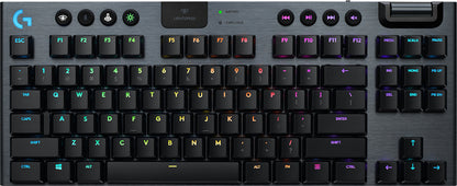 Teclado Logitech G915 TKL Mecánico RGB Inalámbrica Lightspeed Gaming sin Teclado Numérico Color Negro