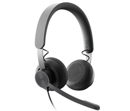 Logitech 981-000876 audífono y auriculare Auriculares Alámbrico Diadema Oficina/Centro de llamadas USB Tipo C Grafito