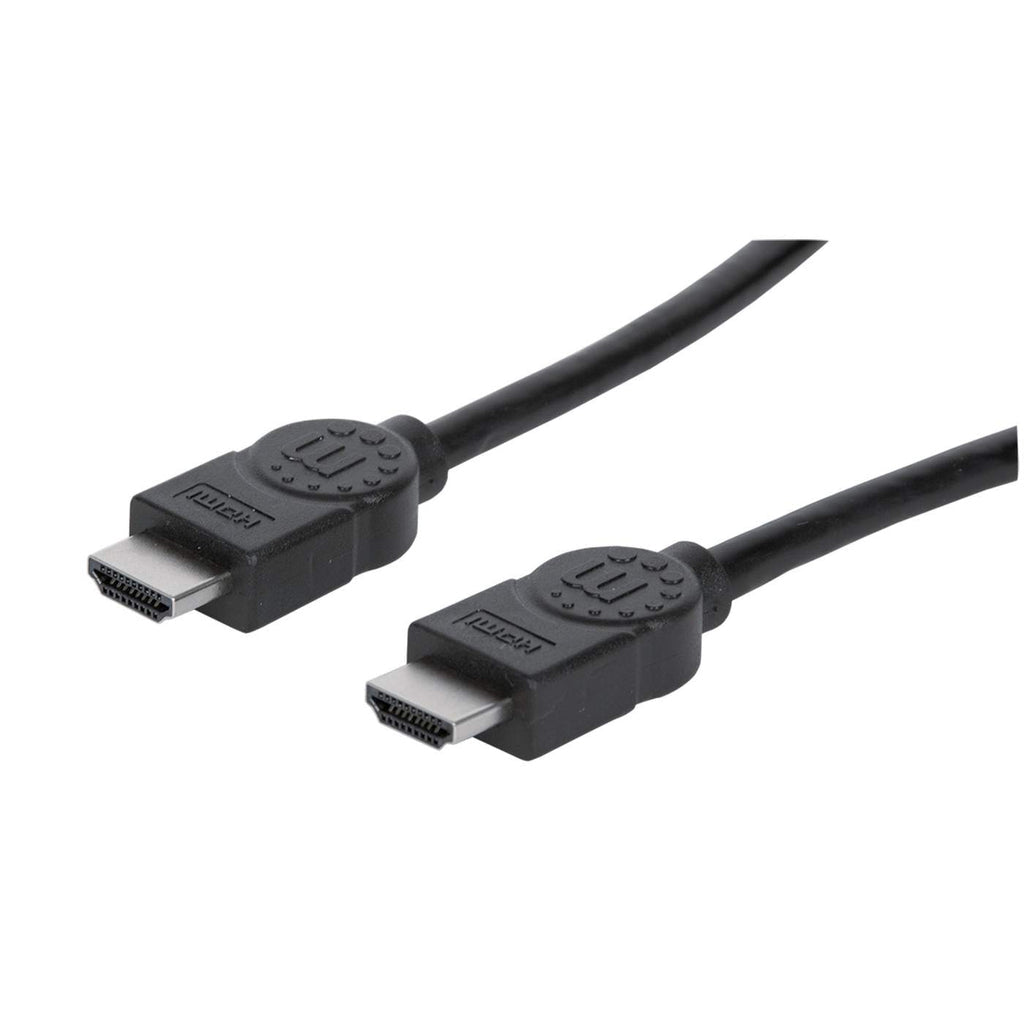 Cable Manhattan HDMI 1.4 M-M Alta Velocidad Canal Ethernet Blindado 2m Color Negro