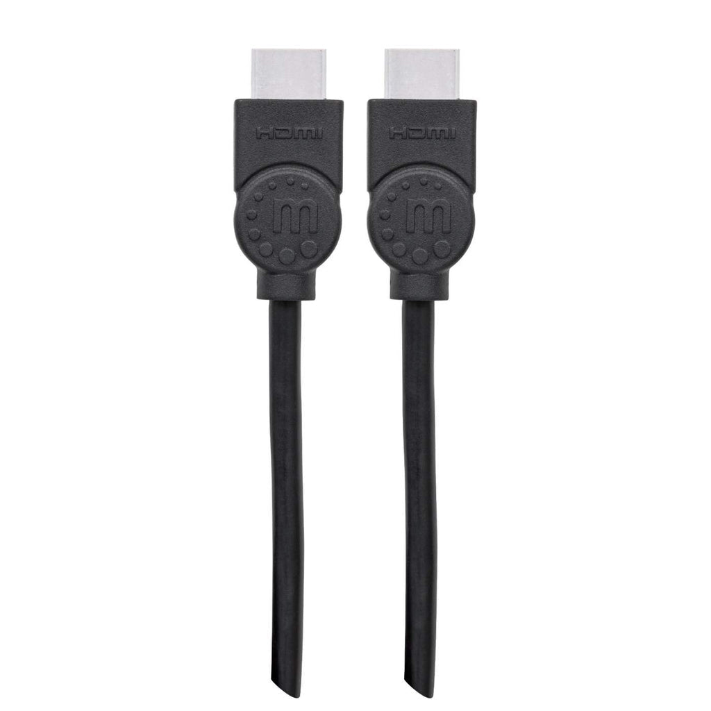 Cable Manhattan HDMI 1.4 M-M Alta Velocidad Canal Ethernet Blindado 2m Color Negro