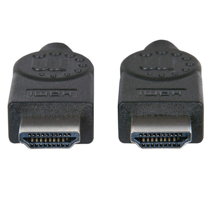 Cable Manhattan HDMI 1.4 M-M Alta Velocidad Canal Ethernet Blindado 2m Color Negro