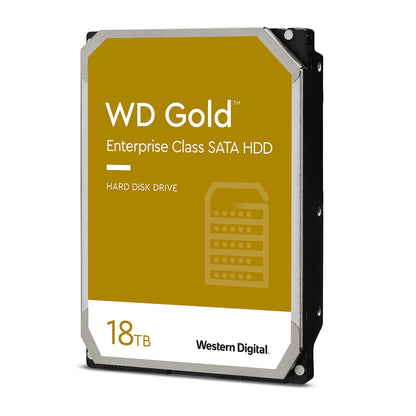 Disco Duro Western Digital Interno Gold Enterprise 18TB 3.5" 7200RPM SATA lll 6Gbit/s Caché 256MB para Data Center