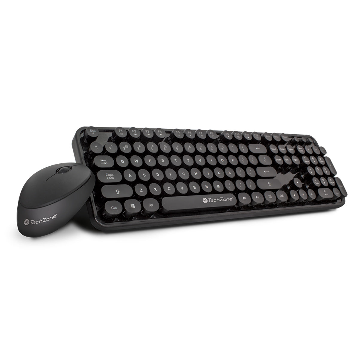 Kit TechZone Inalambrico Nifty Mouse y Teclado Estilo Retro Mouse 800 1200 600 Dpi 4Botones