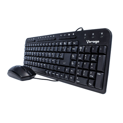 Kit Vorago Teclado y Mouse Km-105 Alambrico Multimedia Usb