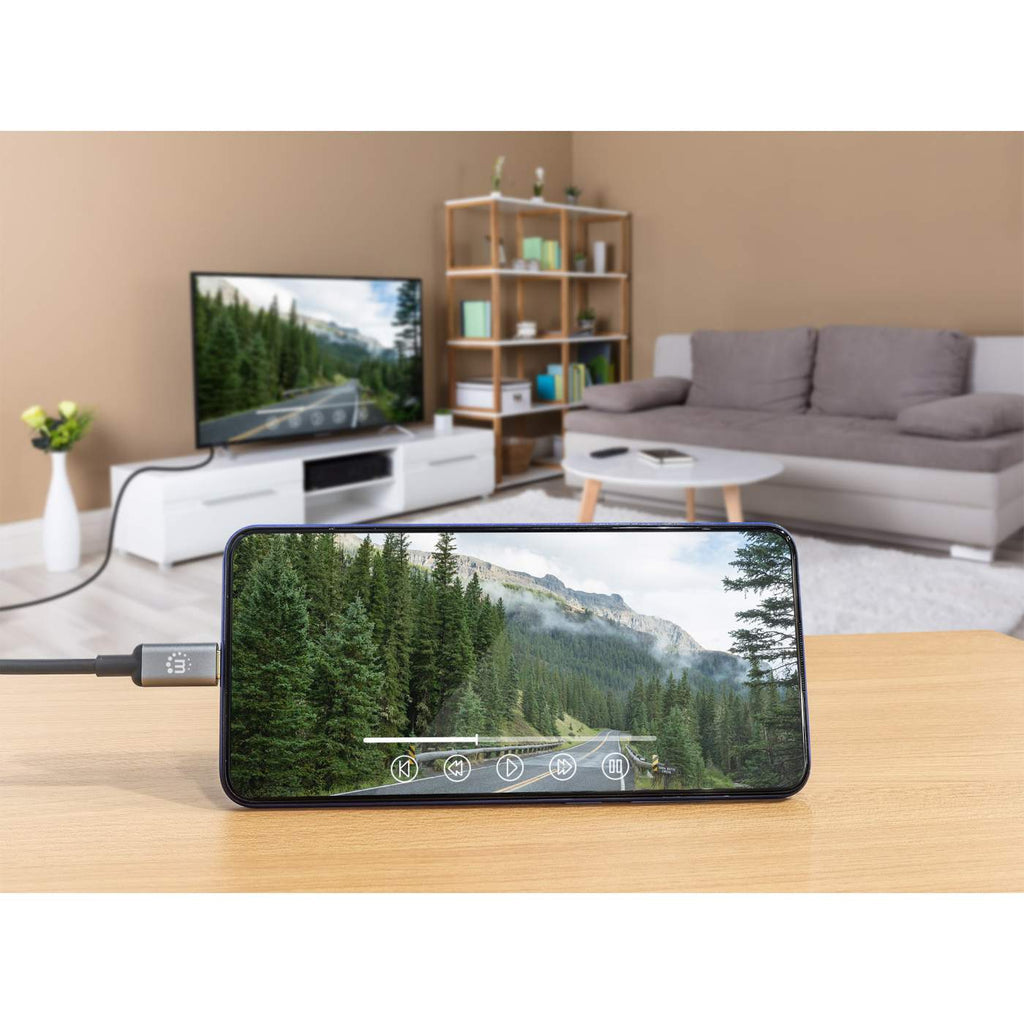 Cable Manhattan USB-C a HDMI M 1.0M 4K@60Hz Negro