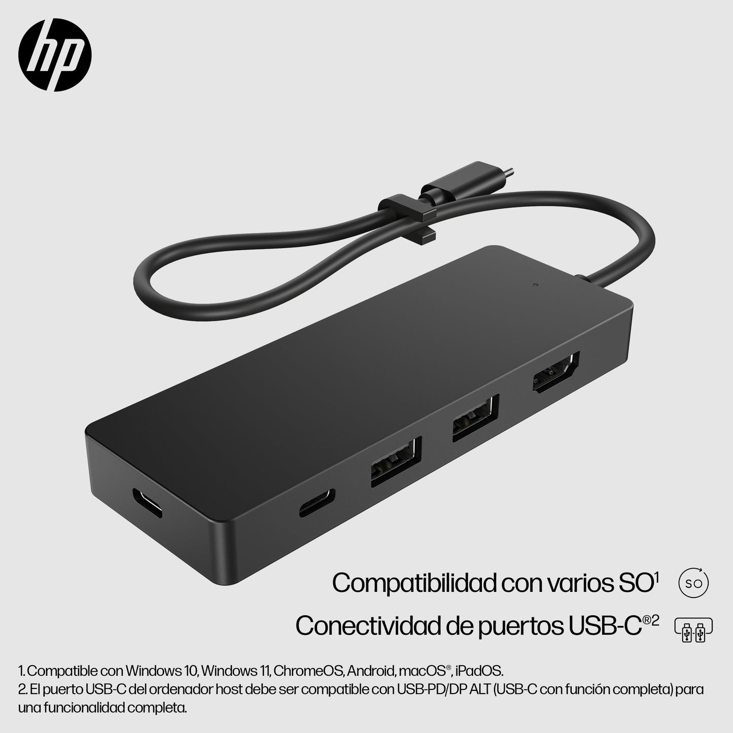 HP USB-C Travel Hub G3 Alámbrico USB 3.2 Gen 2 (3.1 Gen 2) Type-C