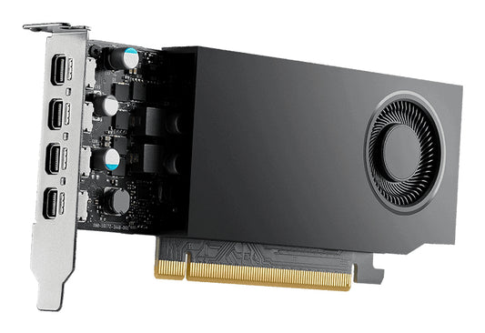 Tarjeta de Video PNY Pro NVIDIA RTX A400 4GB Low Profile Single Fan GDDR6 PCIe 4.0 4xMini DisplayPort