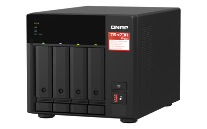 Unidad NAS QNAP CPU Ryzen V1500B Quad Core 2.2Ghz 8GB RAM RJ45 10GbE  4 Bahias 3.5 Hasta 24TB Linux Sin Discos