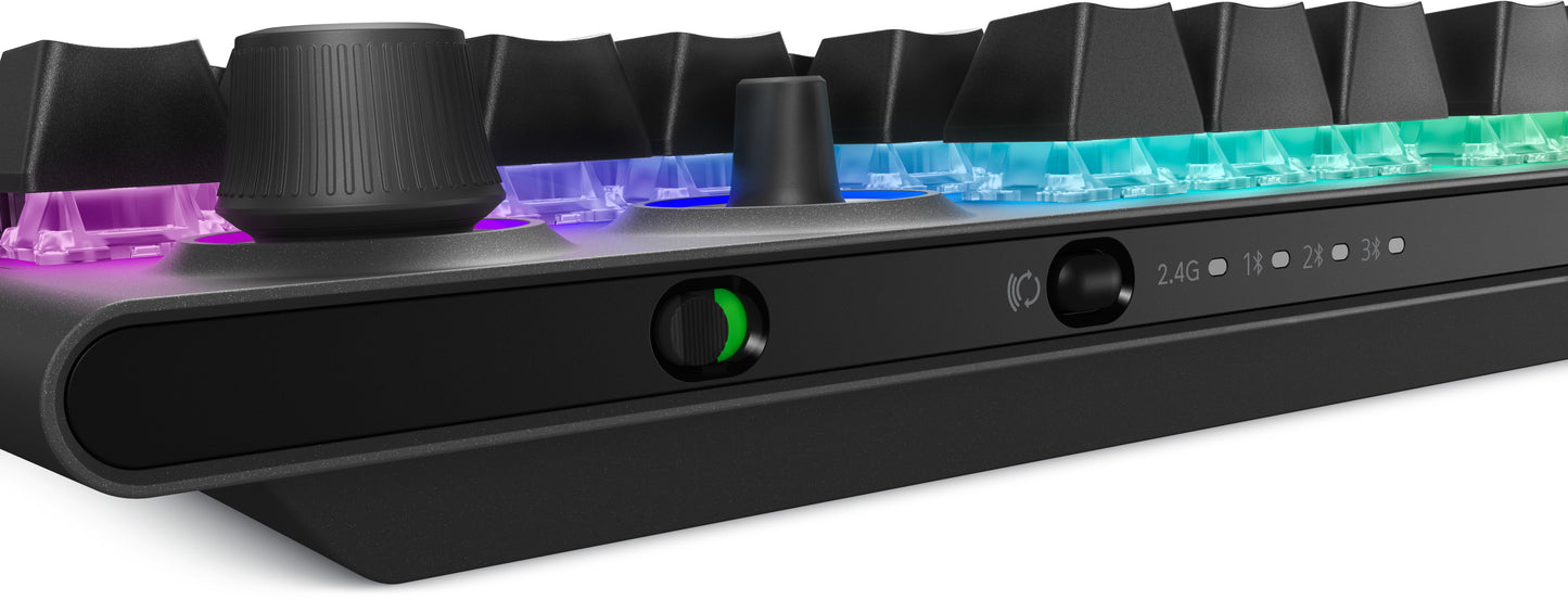 Alienware AW920K teclado Juego USB + RF Wireless + Bluetooth QWERTY Inglés de EE.UU. Gris