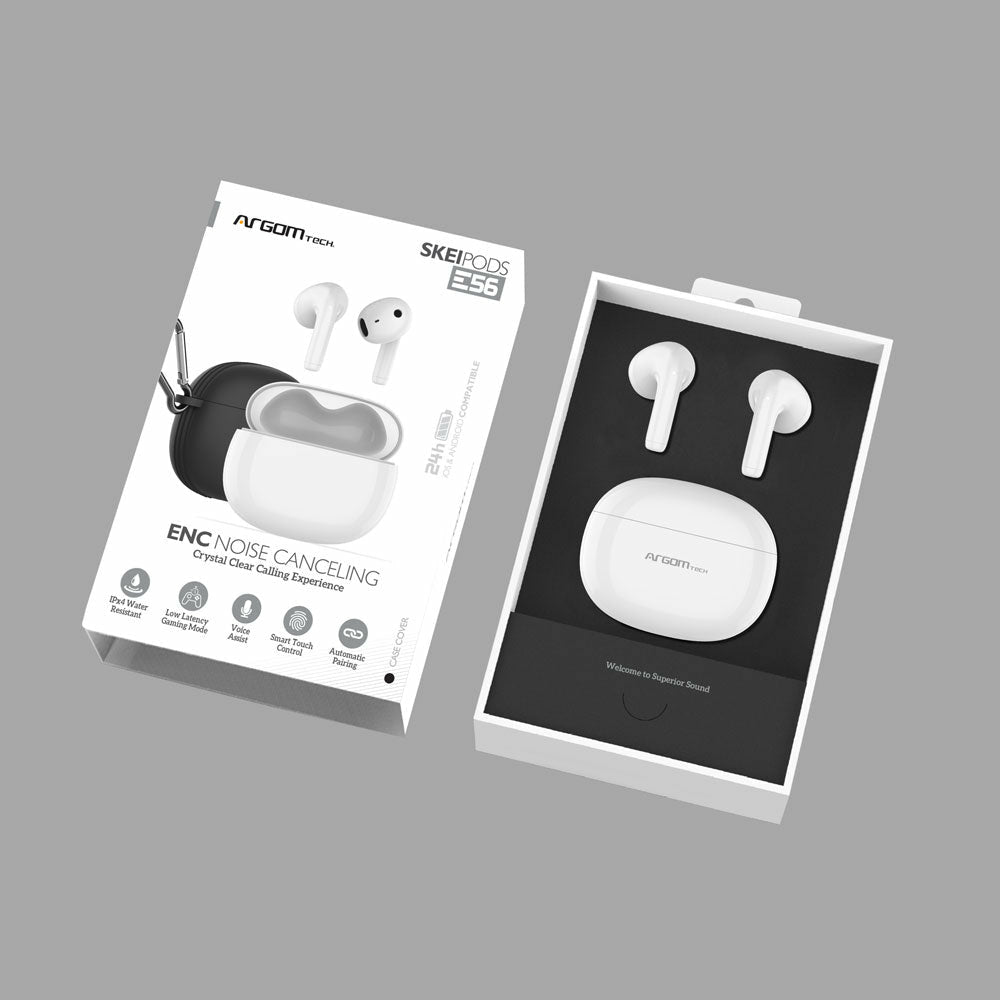 Audifonos Argomtech Inalámbricos Skeipods E56 Control Táctil Resistente al Agua Color Azul