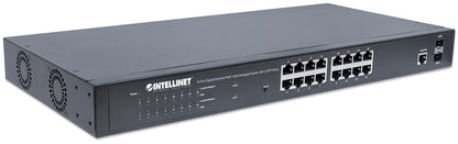Intellinet 561341 dispositivo de redes Gestionado L2+ Gigabit Ethernet (10/100/1000) Energía sobre Ethernet (PoE) 1U Negro