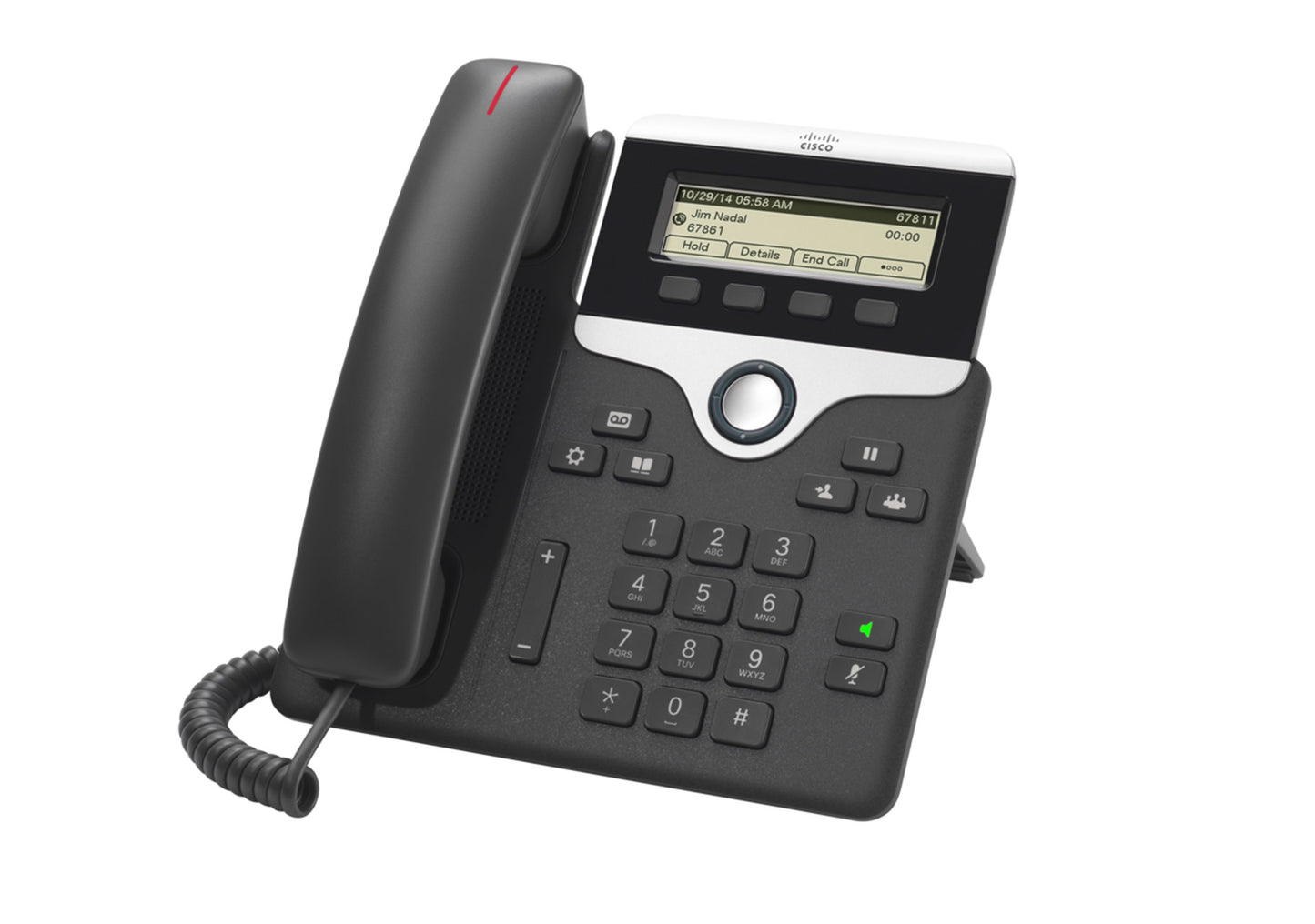Cisco 7811 teléfono IP Negro, Plata 1 líneas LED