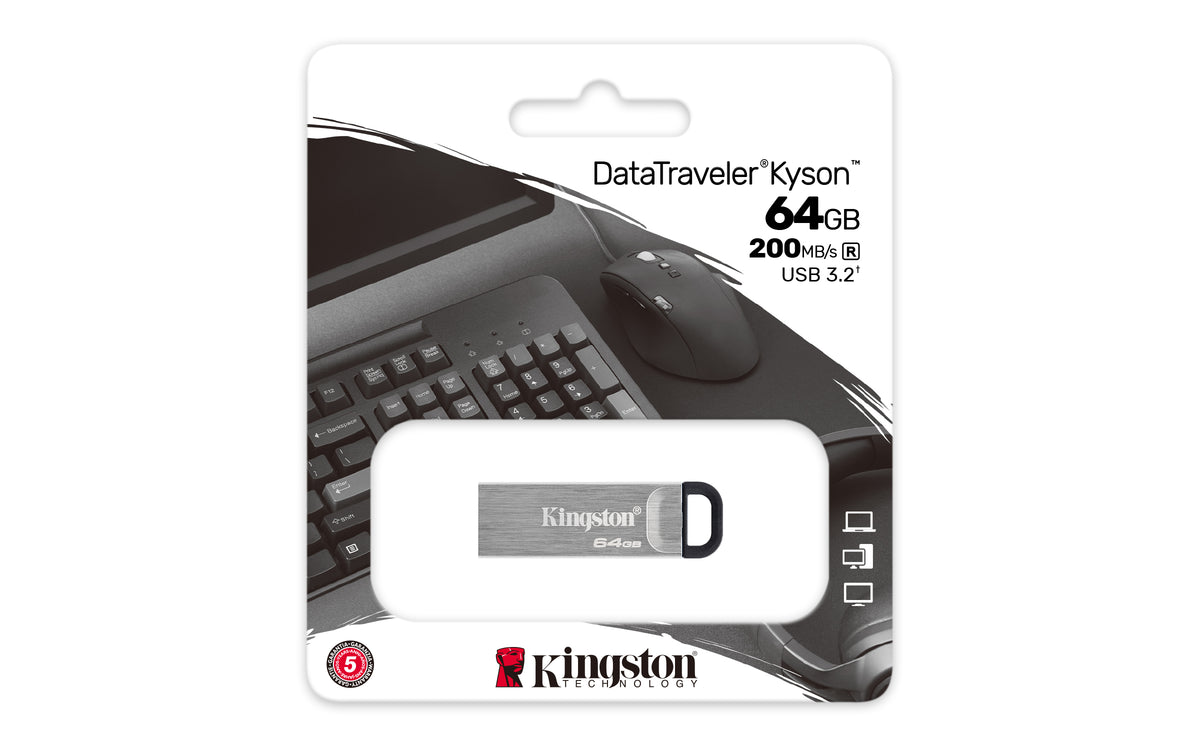 Memoria USB Kingston DataTraveler Kyson 64 GB 3.2 Gen1 Color Gris