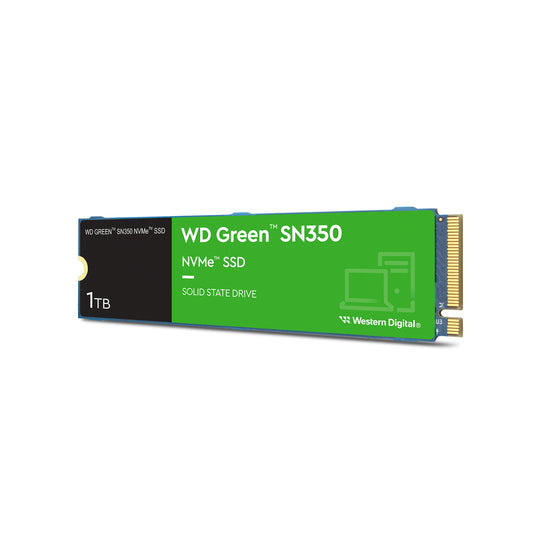 SSD Interno Western Digital Green SN350 1TB M.2 2280 PCIe 3.0 NVMe Lect 2400/1850 MBs para PC y Lap