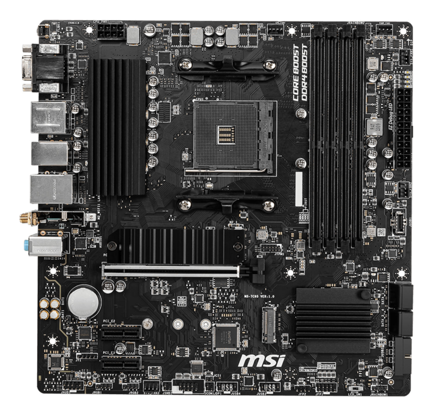 Tarjeta Madre MSI B550M Pro-VDH WIFI 4xDDR4 128GB 4400Mhz PCIe 4.0 M.2 1xHDMI 1xDP 1xVGA S AM4 mATX Wi-Fi BT