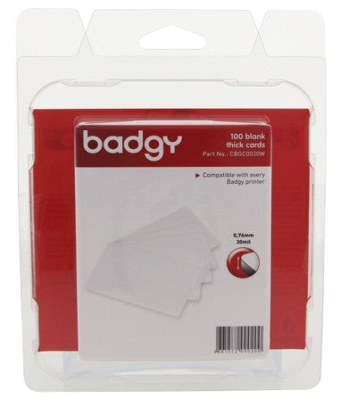 Paquete de tarjetas Evolis de PVC Blanco para Badgy 100/200 .030
