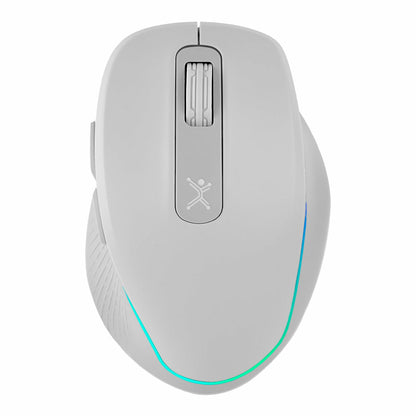 RATON INALAMBRICO PERFECT CHOICE BLANCO RECARGABLE CON LUZ Y CLIC SILENCIOSO LUMIER PRO