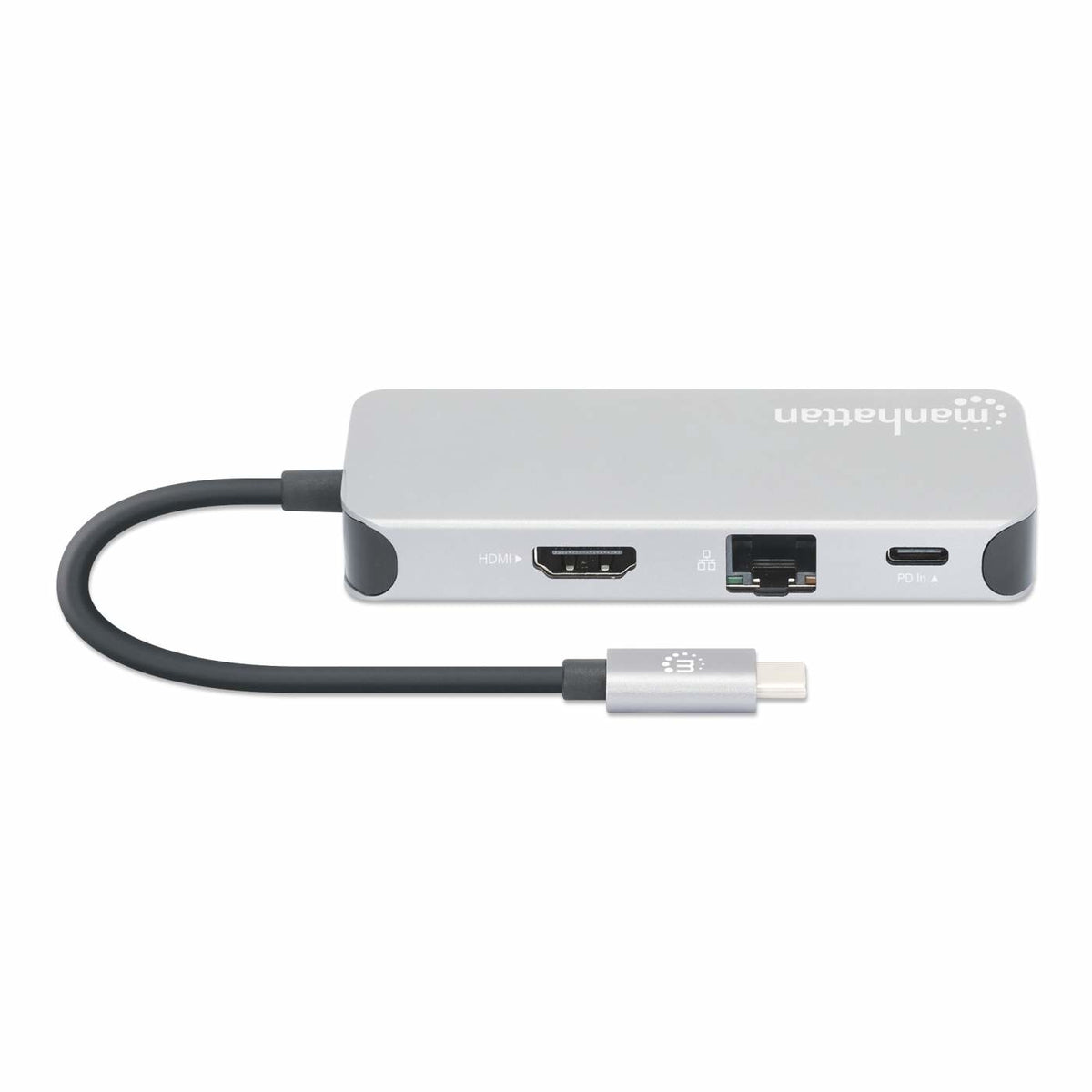 Docking Manhattan USB-C  8 ptos HDMI USB-C PD/2xUSBv3.2/USBv2.0 RED SD/Micro SDD