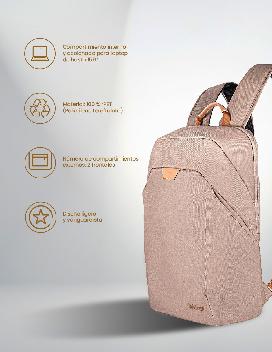 Mochila TechZone Echo Hero de 15 6 de Materiales Reciclados Camel