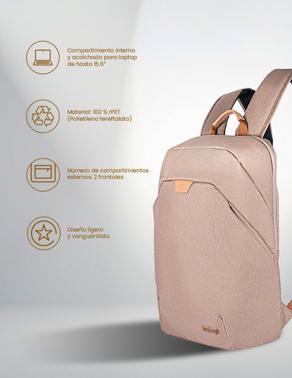 Mochila TechZone Echo Hero de 15 6 de Materiales Reciclados Camel