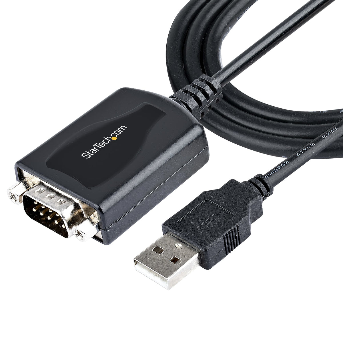 StarTech.com 1P3FPC-USB-SERIAL cambiadores de género de cables DB-9 USB Type-A (4 pin) USB 2.0 Negro