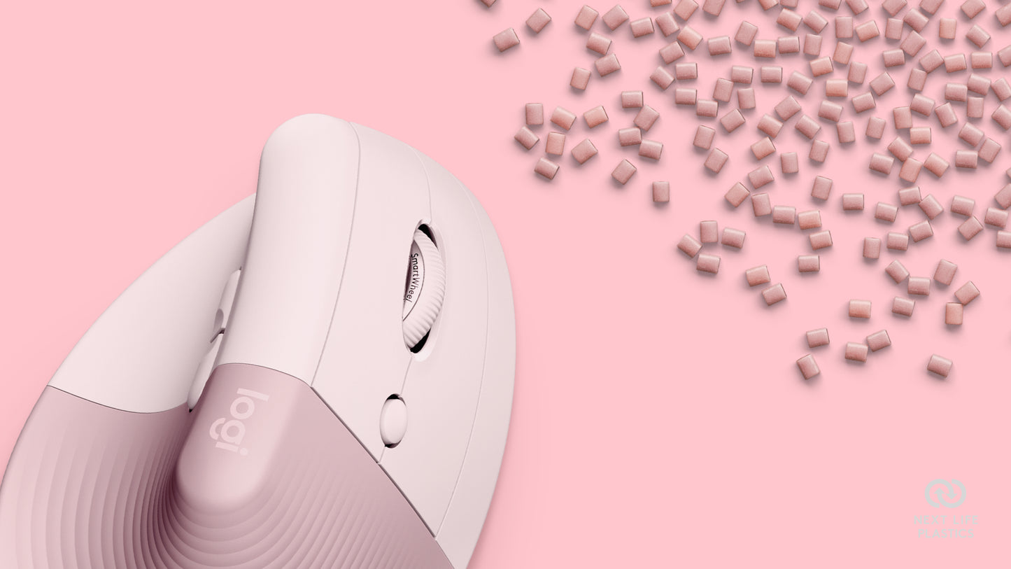 Mouse Logitech Lift Ergonómico Vertical 1000dpi Color Rosa