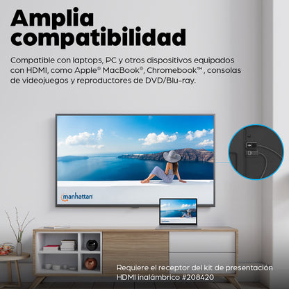 Transmisor Inalámbrico de Video Manhattan HDMI 1080p