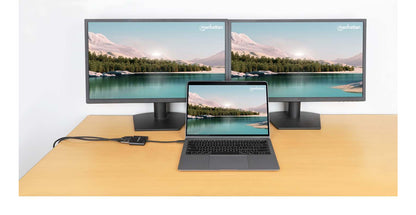 Convertidor USB-C Manhattan a HDMI 2 puertos 4K - MST