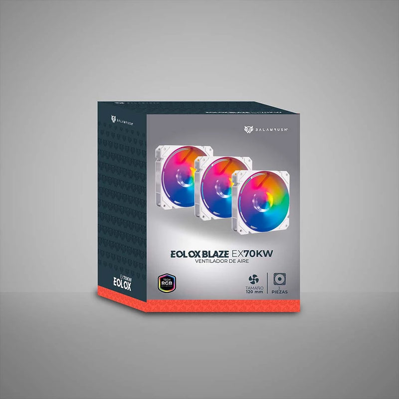 Balam Rush Eolox Blaze EX70KW Gabinete de la computadora Enfriador de aire 12 cm Blanco 1 pieza(s)