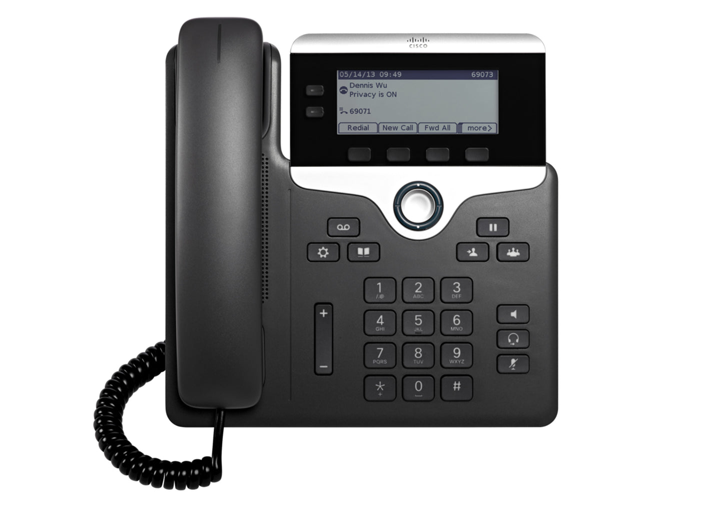 Cisco 7821 teléfono IP Negro, Plata 2 líneas