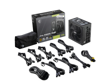 Fuente de Poder 1250W MSI MAG A1250GL PCIE5 80 PLUS Gold ATX Modular 24-pin ATX 135mm