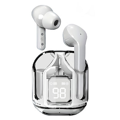 BRobotix 6005859 audífono y auriculare Auriculares True Wireless Stereo (TWS) Intra auditivo Llamadas/Música/Deportes/Diario Bluetooth Transparente, Blanco
