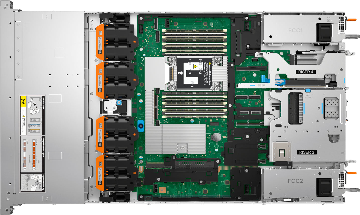 DELL PowerEdge R470 servidor 480 GB Bastidor (1U) Intel Xeon 6 6505P 2.2 GHz 32 GB DDR5-SDRAM 1100 W