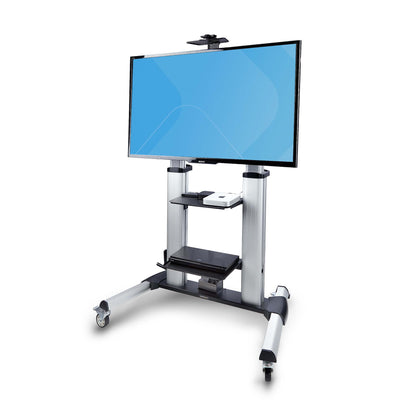 StarTech.com 1110C-MOBILE-TV-CART soporte para TV 2.54 m (100") Negro, Plata