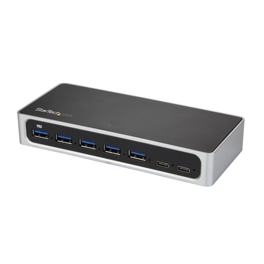 StarTech.com HB30C5A2CSC nodo concentrador USB 3.2 Gen 1 (3.1 Gen 1) Type-B 5000 Mbit/s Negro, Plata