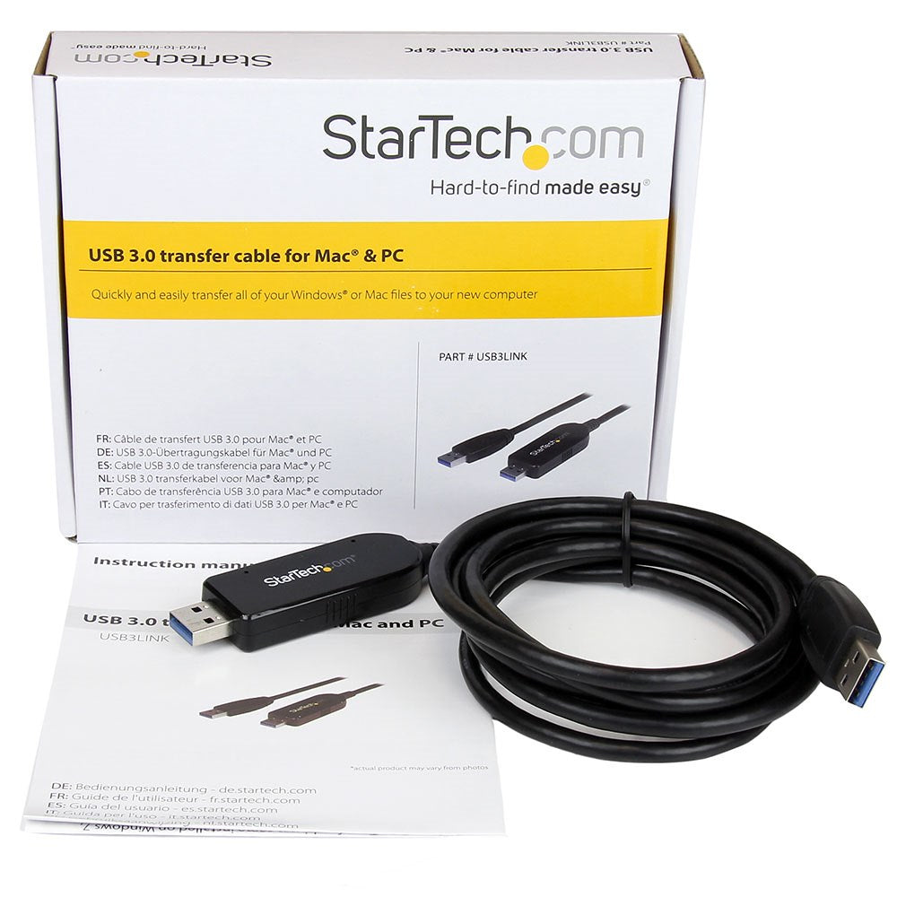 StarTech.com USB3LINK cable USB USB 3.2 Gen 1 (3.1 Gen 1) 1.8 m USB A 5 Gbit/s Negro