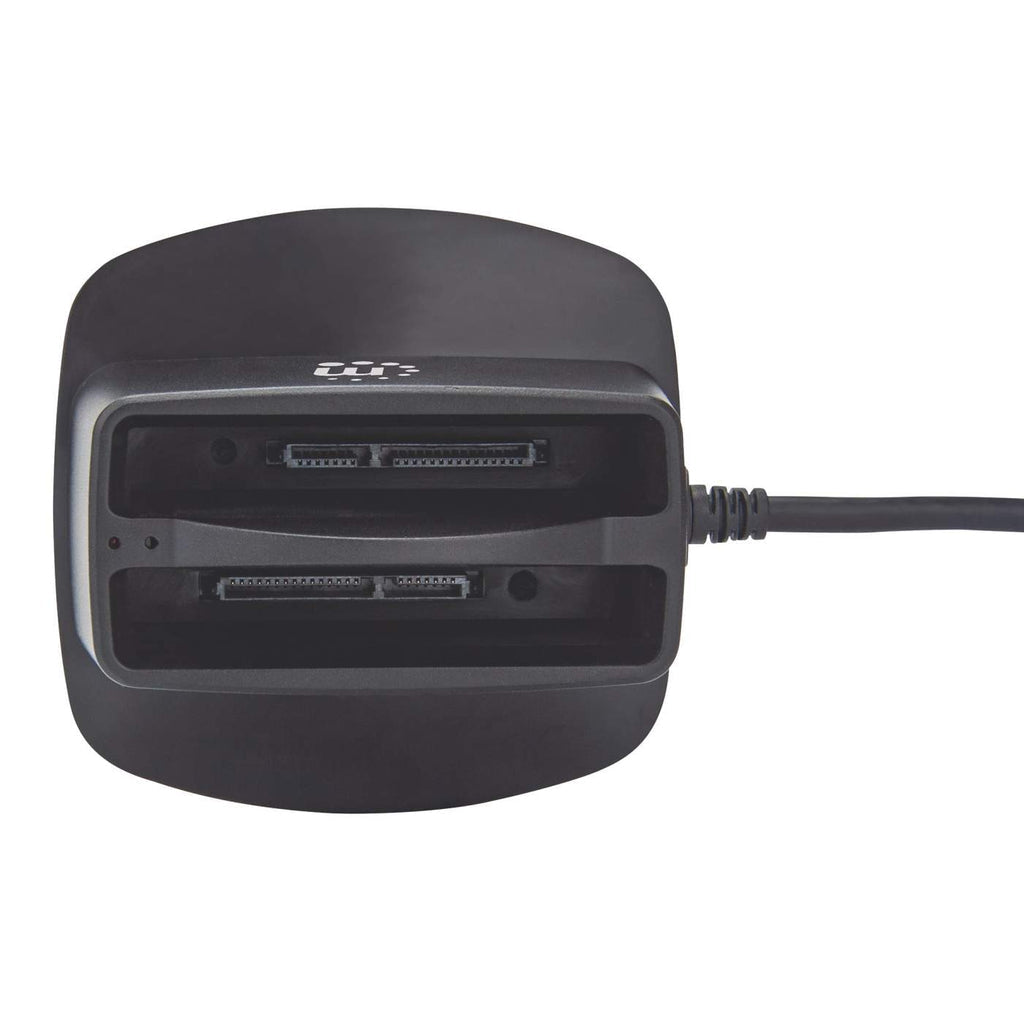 Base Manhattan Conexión Dual USB 3.0 SuperSpeed Disco duro SATA 2.5" Color Negro