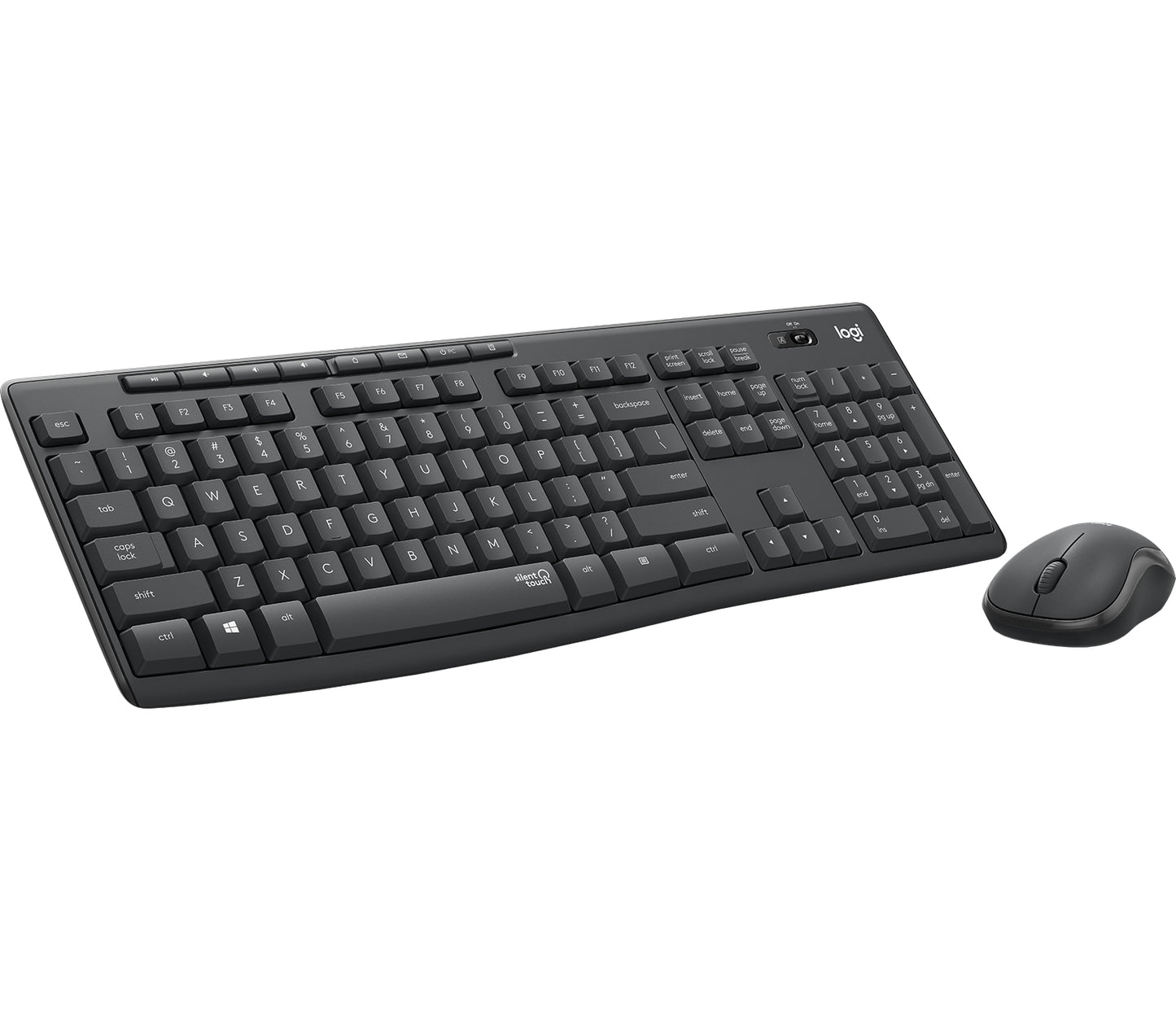 Teclado y Mouse Logitech MK295 Silent Inalámbrico USB Color Grafito