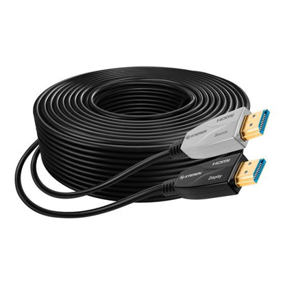 Cable HDMI Steren 4K de Fibra Óptica 30m Color Negro