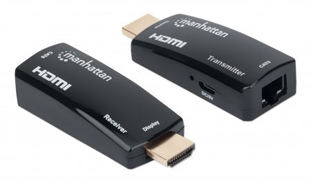 Manhattan 207539 extensor de audio/video Transmisor y receptor AV Negro