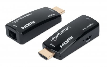 Manhattan 207539 extensor de audio/video Transmisor y receptor AV Negro