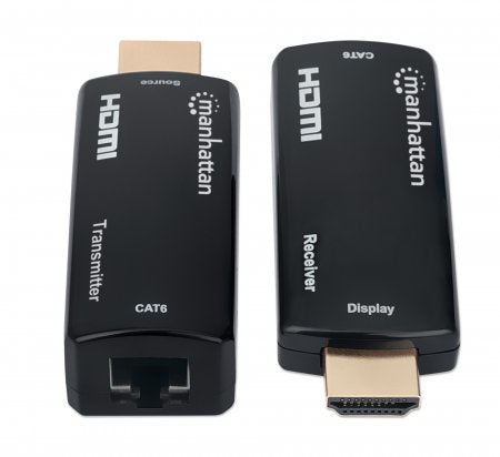Manhattan 207539 extensor de audio/video Transmisor y receptor AV Negro
