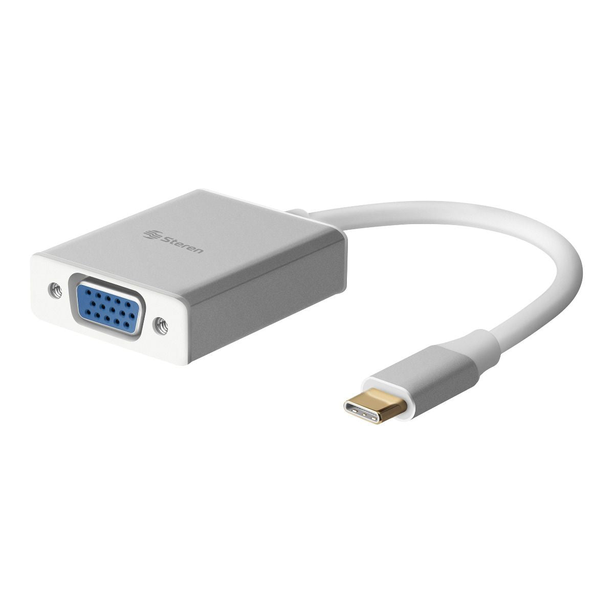 Adaptador Steren de USB y USB-C a VGA