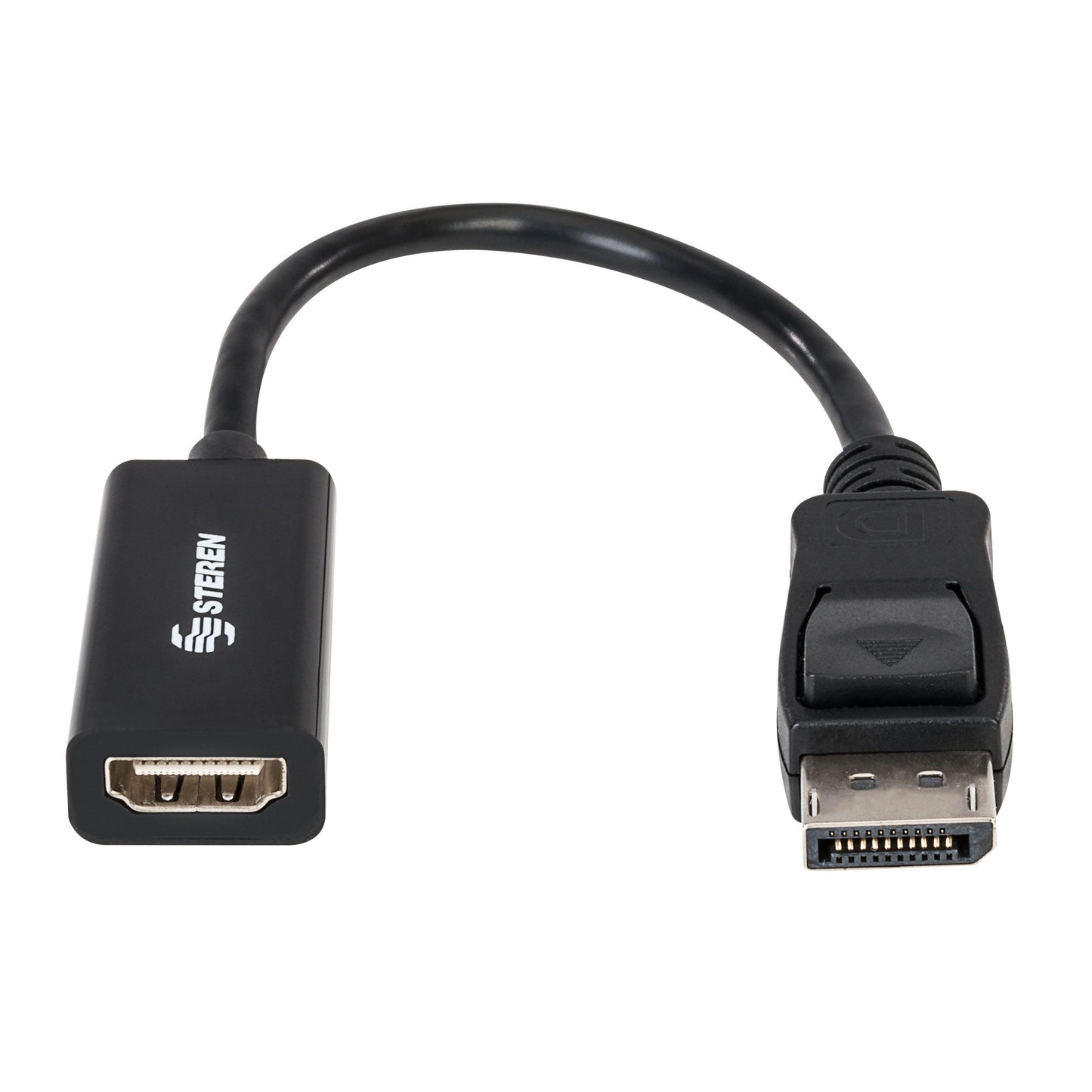 Adaptador Steren DisplayPort a HDMI Salida de Video Color Negro