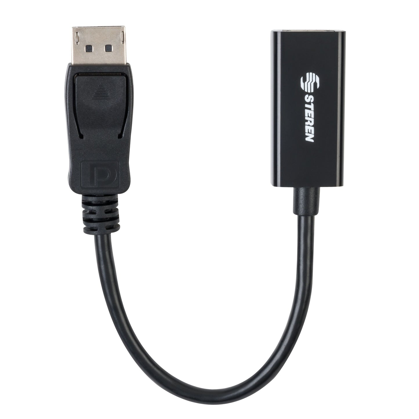 Adaptador Steren DisplayPort a HDMI Salida de Video Color Negro