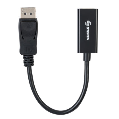 Adaptador Steren DisplayPort a HDMI Salida de Video Color Negro