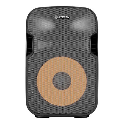 Bafle Steren Semi Profesional 15" Bluetooth/MP3/Aux/Micrófono 3000 W PMPO Color Negro