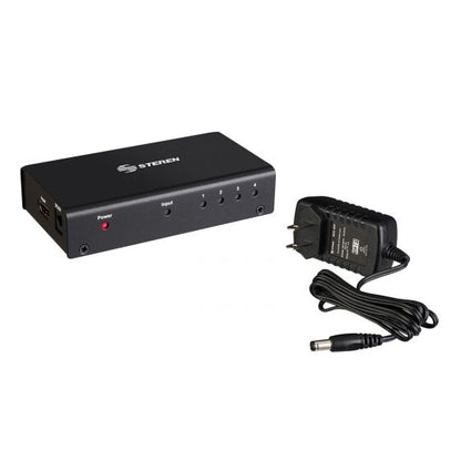 Divisor Steren HDMI de 4 Puertos con Booster UHD 4K